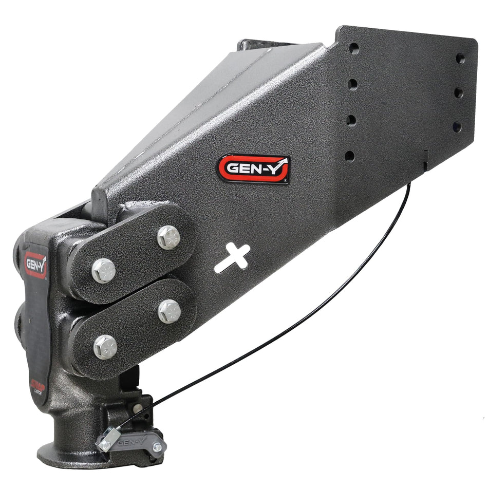 GEN-Y Hitch Rhino Fifth Wheel Pin Box with Gooseneck SnapLatch Coupler | 3,500-6,500 LBS Pin Weight Range | 30K LBS Towing Capacity | Compatable with 2 5/16" Gooseneck Ball