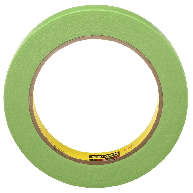 3M 26334 233+ MASKING TAPE 18MM 3/4 Inch Width x 60 Yard Length; Green; Paper; Single