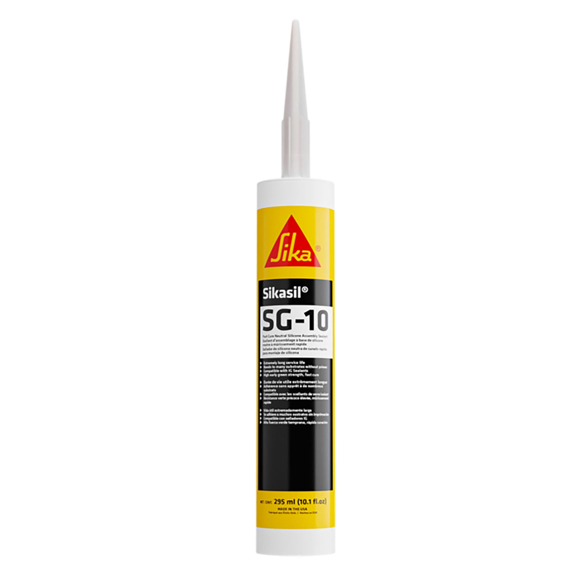 AP PRODUCTS 017-412772 Sikasil SG-10 Silicone Sealant - 295 ML (10.1 oz.), Clear Wheels & Tires