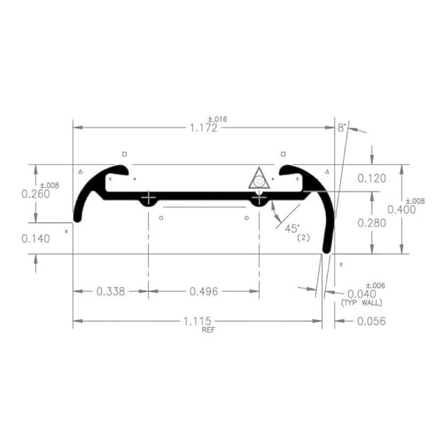 AP PRODUCTS 0215160216 SHORT LIP BLK 16' EA