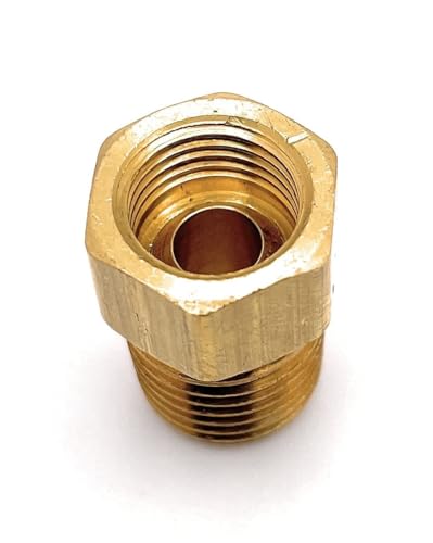 AP PRODUCTS ME2132P Marshall Excelsior Inverted Flare Adapter - 1/4 MNPT x 1/4 Female ...