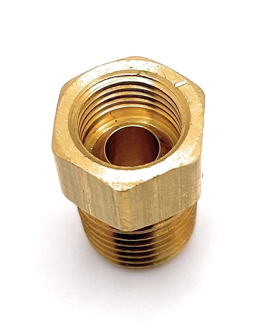AP PRODUCTS ME2132P Marshall Excelsior Inverted Flare Adapter - 1/4 MNPT x 1/4 Female ...