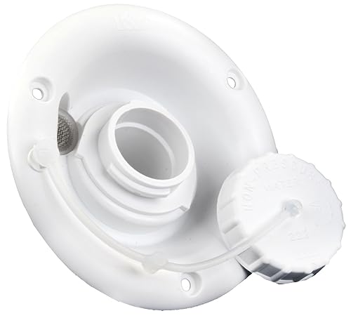 B&B MOLDERS 94247 Gravity Water Fill Dish – Polar White RV & Camper