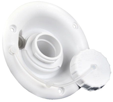 B&B MOLDERS 94247 Gravity Water Fill Dish – Polar White RV & Camper