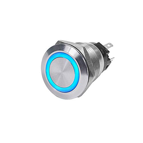 BLUE SEA 4160BSS SWITCH BUTTON SS 10A OFF-ON BLUE