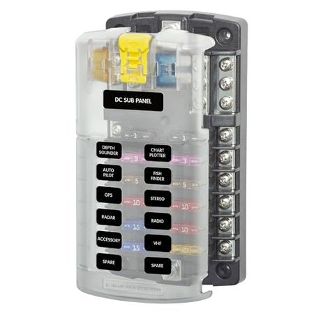 BLUE SEA 5026BSS FUSE BLOCK ST BLADE 12CIR