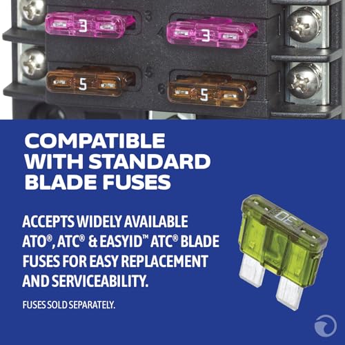 BLUE SEA 5026BSS FUSE BLOCK ST BLADE 12CIR