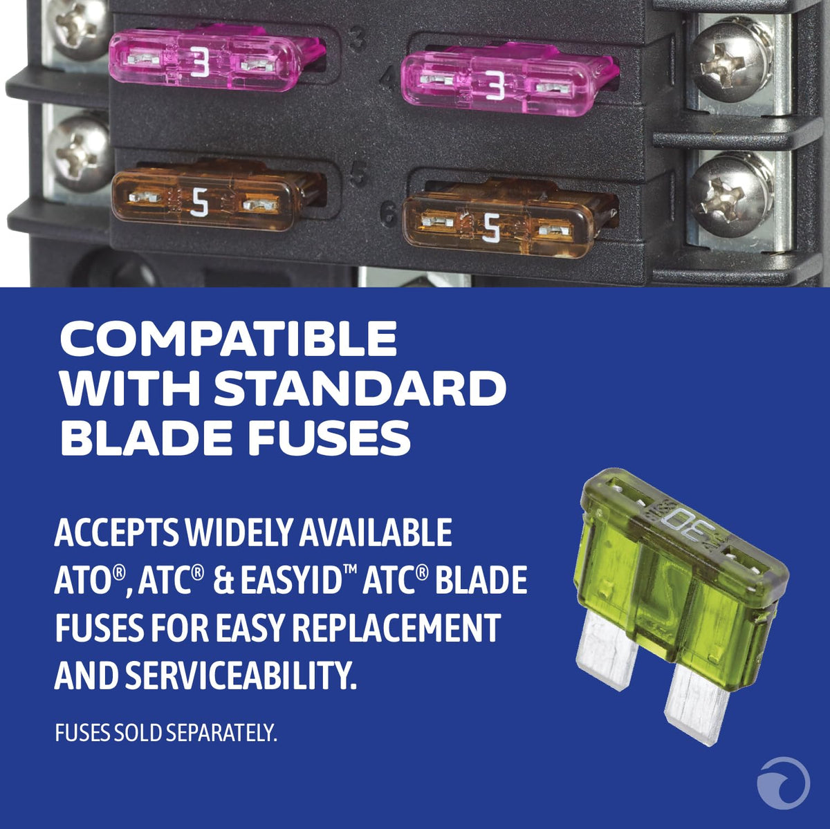 BLUE SEA 5026BSS FUSE BLOCK ST BLADE 12CIR