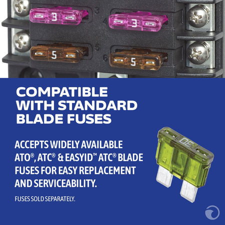 BLUE SEA 5026BSS FUSE BLOCK ST BLADE 12CIR