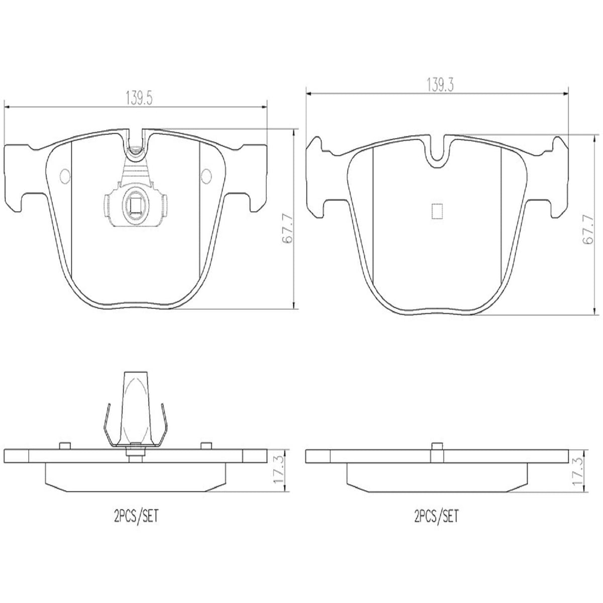 Brembo Brembo P06026N Premium Ceramic Rear Disc Brake Pad Set BENTLEY/BMW/ROLLS-ROYCE OE# 34216768471