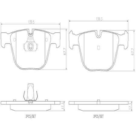 Brembo Brembo P06026N Premium Ceramic Rear Disc Brake Pad Set BENTLEY/BMW/ROLLS-ROYCE OE# 34216768471