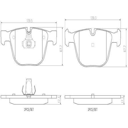 Brembo Brembo P06026N Premium Ceramic Rear Disc Brake Pad Set BENTLEY/BMW/ROLLS-ROYCE OE# 34216768471