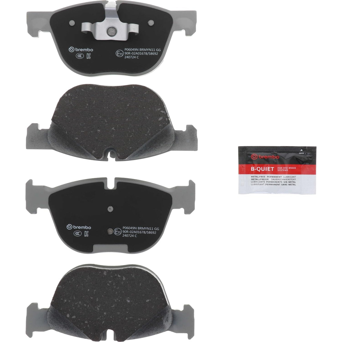 Brembo Brembo P06049N Premium Ceramic Front Disc Brake Pad Set BMW OE# 34116852253