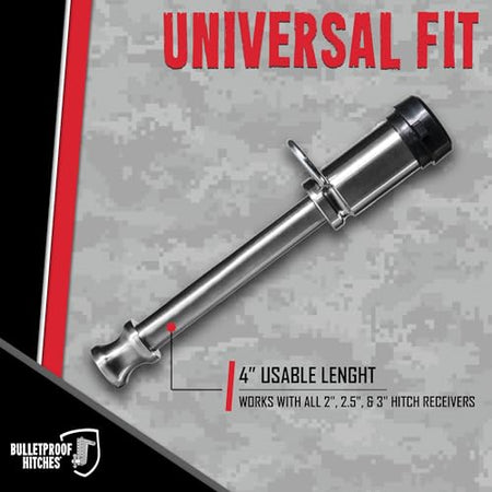 BulletProof Hitches BulletProof Hitches - 5/8" Trailer Hitch Locking Pin - Universal Fit, Stainless Steel,