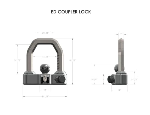 BULLETPROOF EDCOUPLER Hitches - Extreme Duty Trailer Coupler Lock - Universal Trailer Loc...