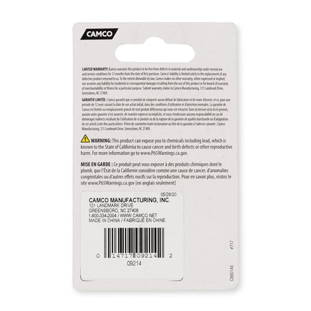 CAMCO 09214 CAM LOCK (WATER HEATER) SS 2/CARD