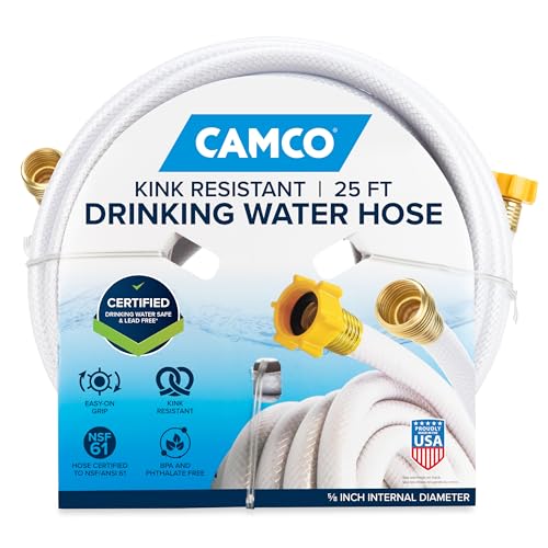 CAMCO 22783 TastePURE 25-Ft Water Hose - RV Drinking Water Hose Contains No Lea... RV & Camper