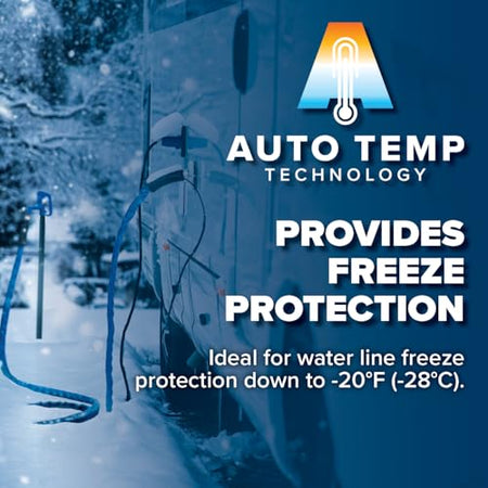 Camco Camco 50-foot Heated Water Hose for RV — Prevents Freezing Down to -20° — Certified For Drinking Water