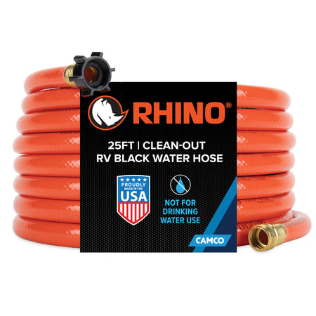 CAMCO 22990 Rhino 25-Ft Clean-Out Camper/RV Black Water Hose - Features a Heavy... RV & Camper