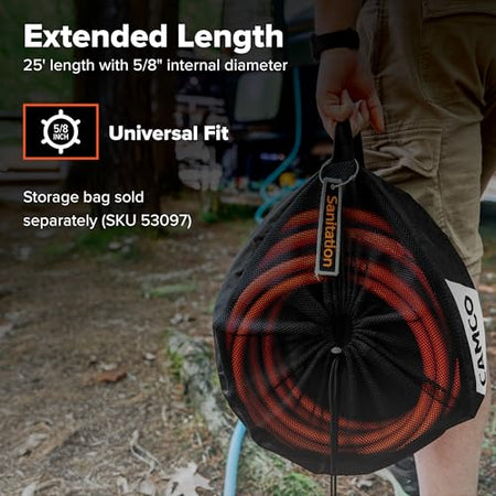 CAMCO 22990 Rhino 25-Ft Clean-Out Camper/RV Black Water Hose - Features a Heavy... RV & Camper