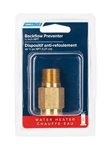 CAMCO 23303 RV Water Heater Backflow Preventer | Features a Heavy-Duty Brass wi... RV & Camper