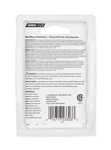CAMCO 23303 RV Water Heater Backflow Preventer | Features a Heavy-Duty Brass wi... RV & Camper