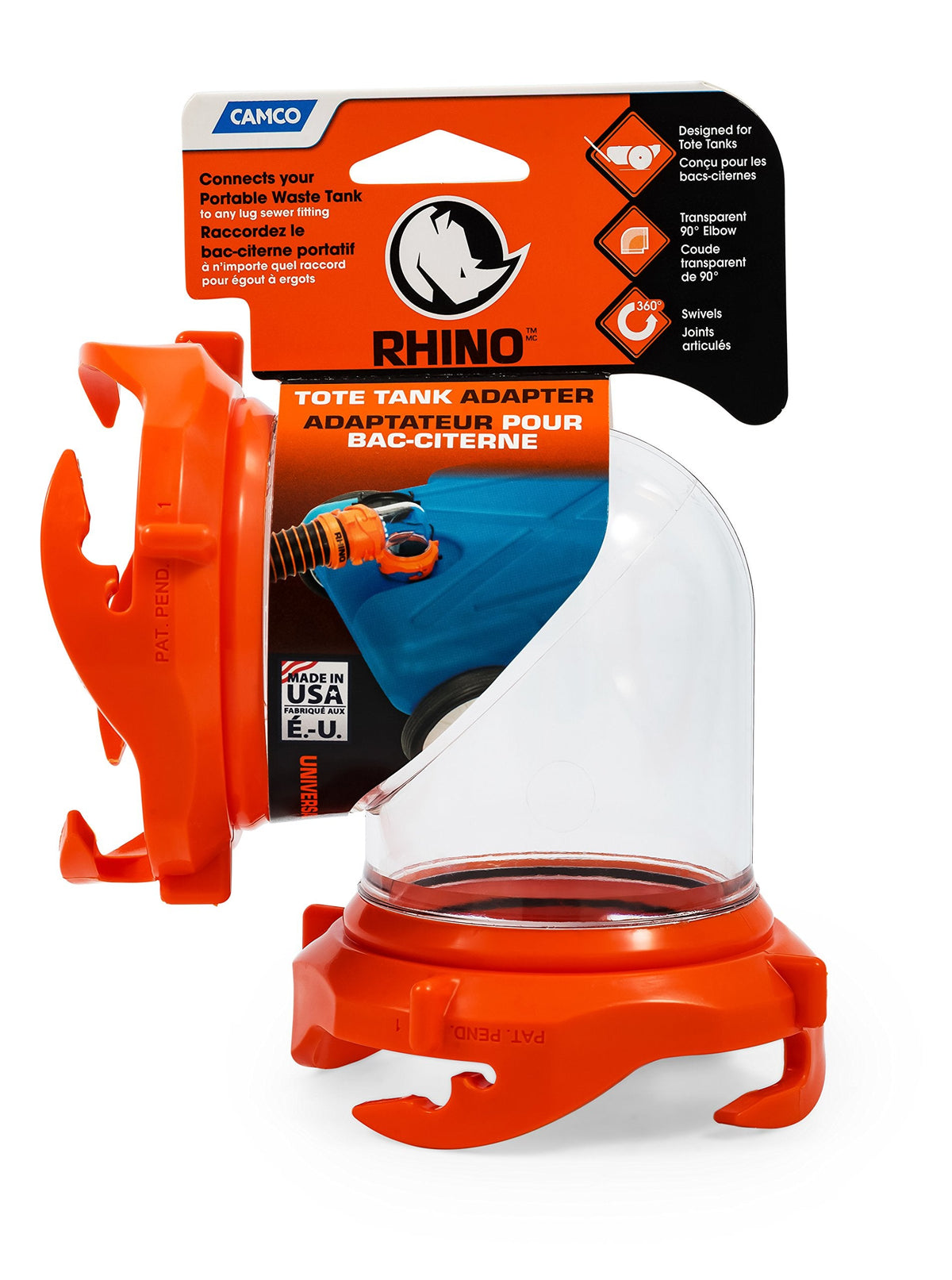 CAMCO 39485 TOTE TANK ADAPTER 90 DEG.