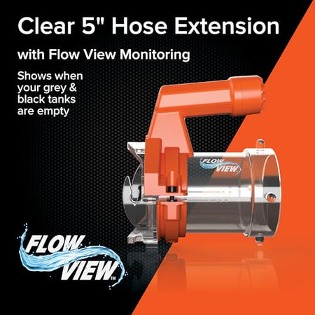 Camco Camco Rhino RV Sewer Hose Extender PRO – 5″ Sewer Hose Extension — Torque-Grip Handle with Built-in