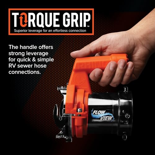 Camco Camco Rhino RV Sewer Hose Extender PRO – 5″ Sewer Hose Extension — Torque-Grip Handle with Built-in