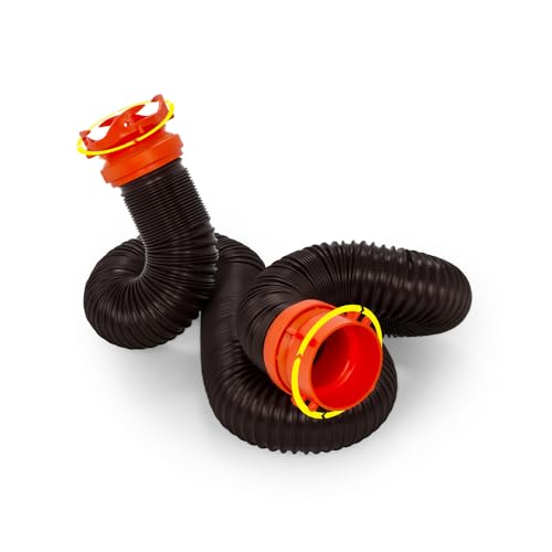 CAMCO 39764 RhinoFLEX Heavy Duty 10ft RV Sewer Hose Extension Kit with Swivel F... RV & Camper