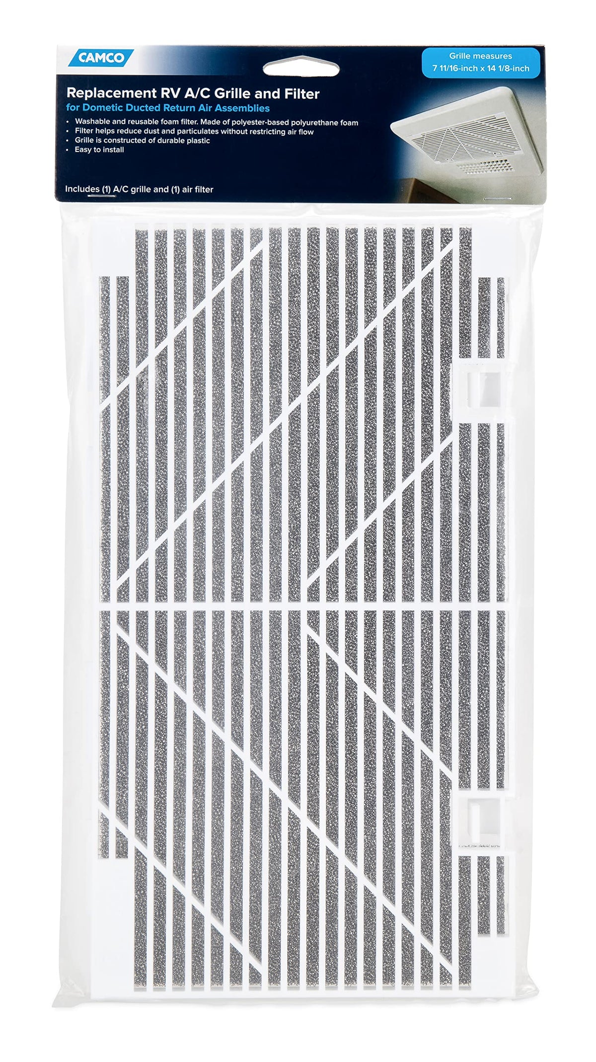 CAMCO 40409 RV AC AIR FILTER REPLACEMENT GRILL