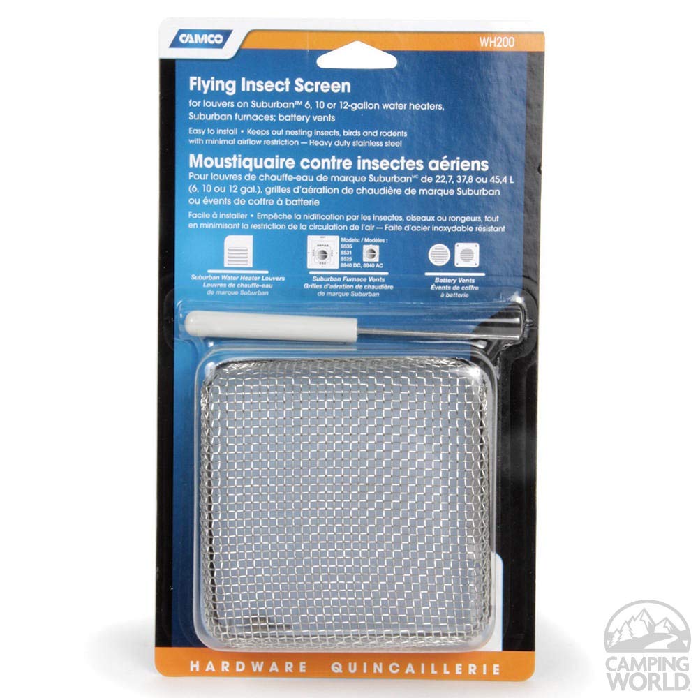 CAMCO 42150 Flying Insect Screen - WH 200,4.5 X 4.5 X 1.3, White RV & Camper
