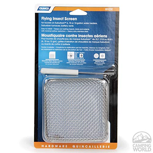CAMCO 42150 Flying Insect Screen - WH 200,4.5 X 4.5 X 1.3, White RV & Camper