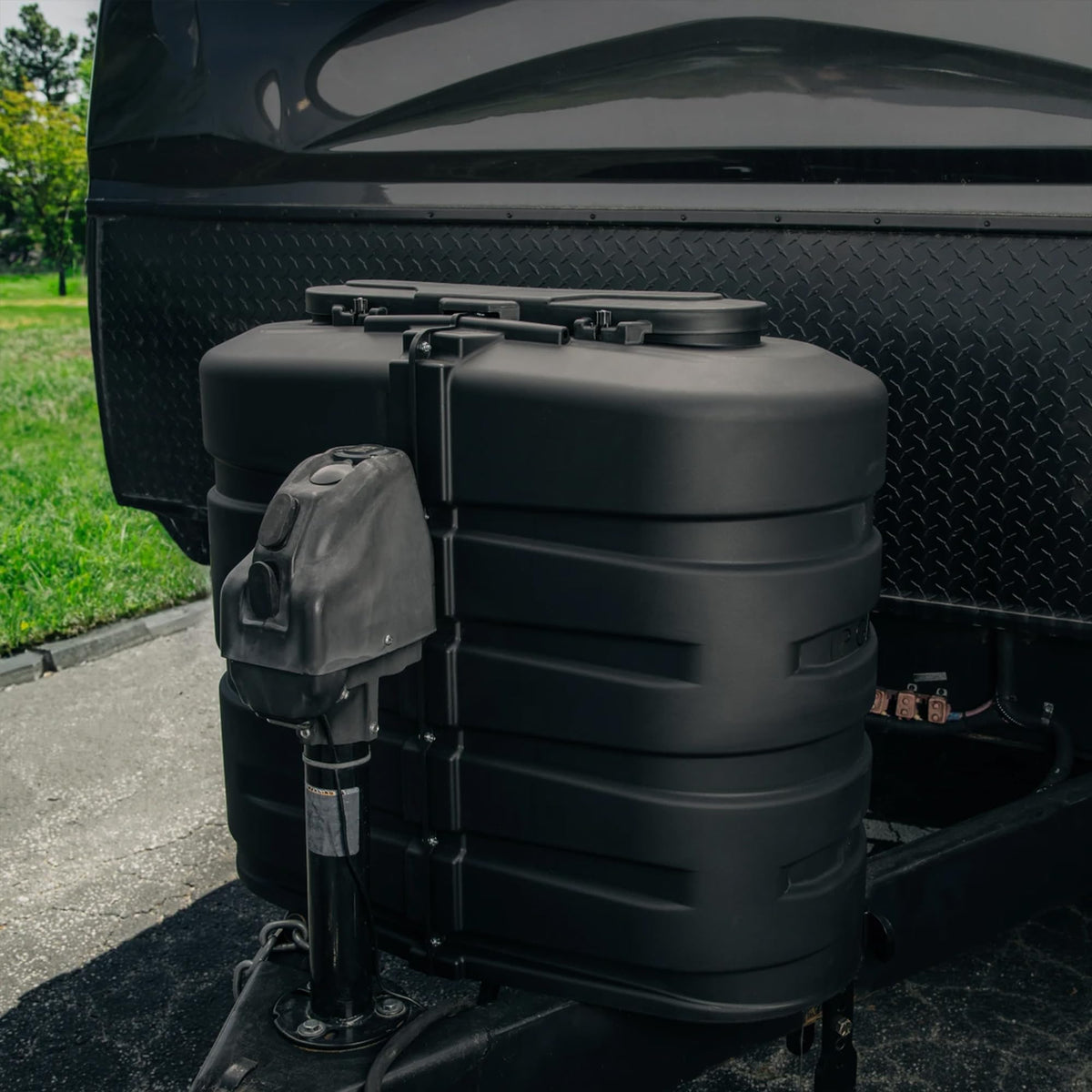CAMCO 50512 Double RV Propane Tank Cover - 30 lb., Black RV & Camper