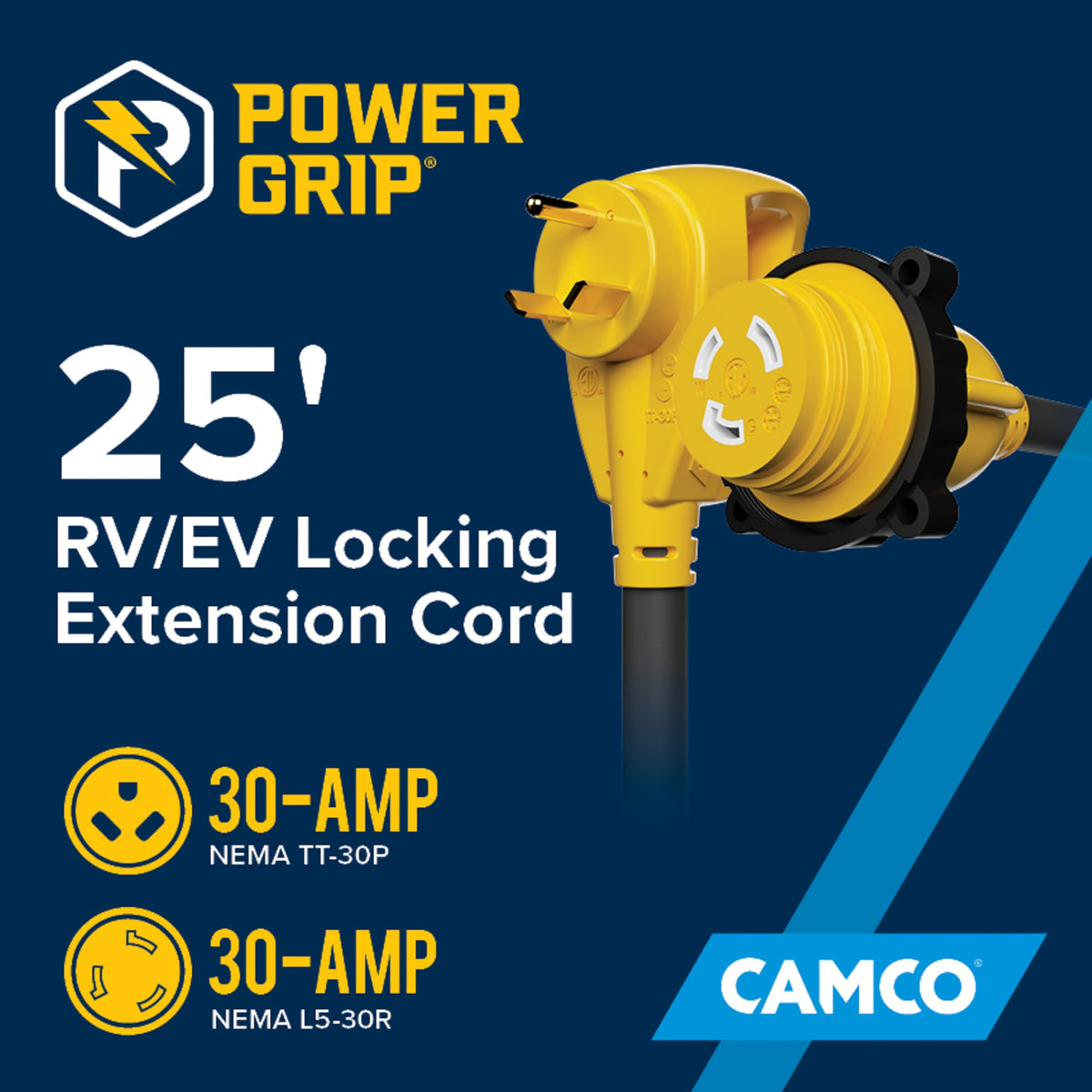CAMCO 55501 30F/30M STD PWR GRIP 25'