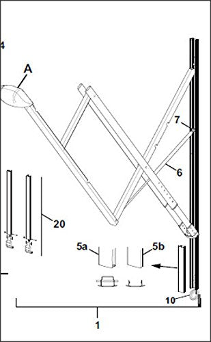 CAREFREE/CO. R001642BLK Carefree Awning Arm Assembly , Black, 67 inch x 3.5 inch RV & Camper