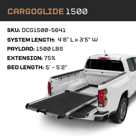 CARGOGLIDE DCG1500-5641 Truck Bed Slide – 1500 lb Capacity, 75% Extension – Heavy-Duty Pick...