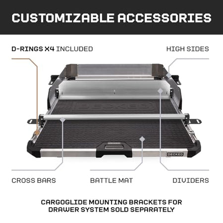 CARGOGLIDE DCG1500-5641 Truck Bed Slide – 1500 lb Capacity, 75% Extension – Heavy-Duty Pick...