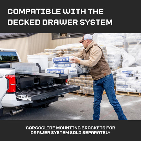 CARGOGLIDE DCG1500-5641 Truck Bed Slide – 1500 lb Capacity, 75% Extension – Heavy-Duty Pick...