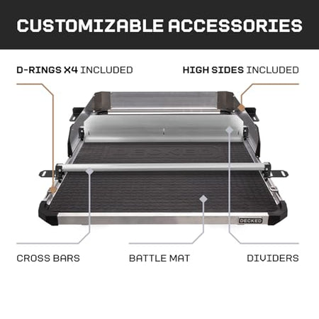CARGOGLIDE DCG2200XL-9548 XL Truck Bed Slide – 2200 lb Capacity, 100% Extension – Heavy-Duty ...