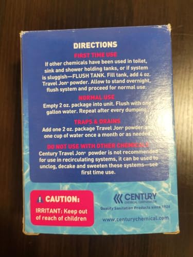 Travel Jon Travel Jon Waste Digester RV Black Tank Treatment - Extra-Strength Marine & RV Toilet Treatment |