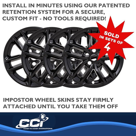 COAST2COAST IMP484BLK Wheel Skin Fits Dodge Durango GT and RT 2021-2026 Set of 4...