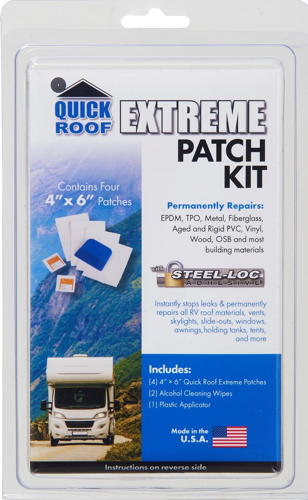 COFAIR PROD UBE46KIT QUICK ROOF Clear Patch Roof Repair Tape QRCP420 – 4 x 20' Transpare...