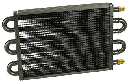 Derale Derale Fluid Cooler, 13.5 x 7.625 x 0.75 in, Tube Type, 6 AN Male Inlet/Outlet, Aluminum, Black