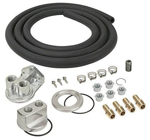 DERALE 15748 Engine Oil Filter Relocation Kit , Silver Engine & Performance