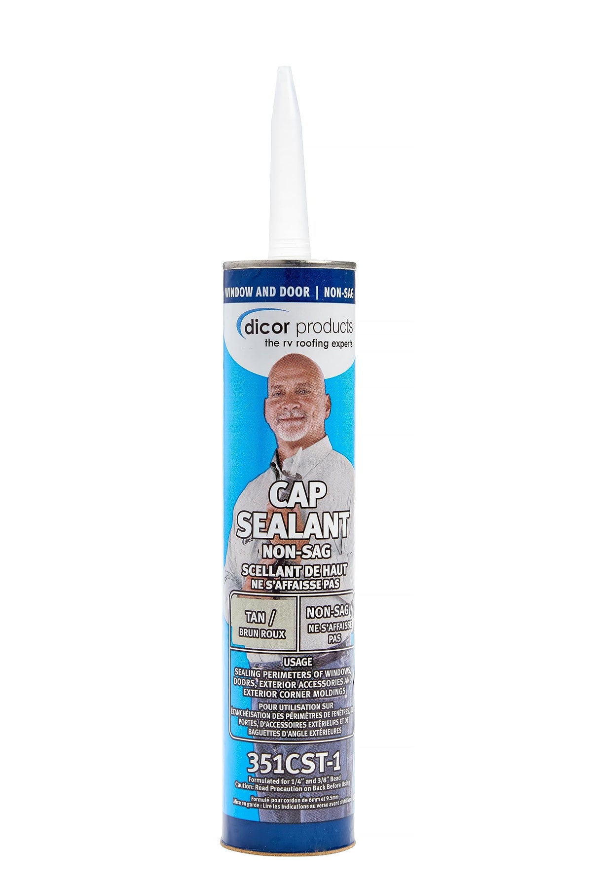 DICOR CORP 351CST-1 Dicor HAPS-Free Tan Cap Sealant for RV Window and Door Maintenance RV & Camper