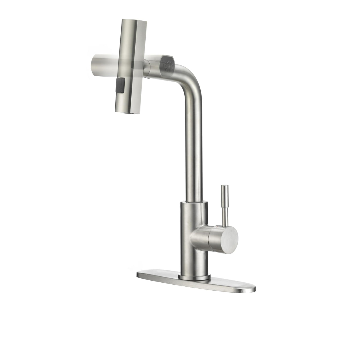 Dura Faucet Dura Faucet (DF-MK511X-SN) Rainfall RV Kitchen Faucet – Satin Nickel, Dual-Mode Rotating Spray