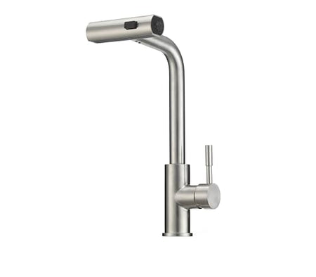 Dura Faucet Dura Faucet (DF-MK511X-SN) Rainfall RV Kitchen Faucet – Satin Nickel, Dual-Mode Rotating Spray