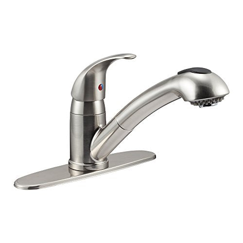 DURA FAUCET DF-NMK852-SN RV Pull-Out Swivel Kitchen Faucet (Satin Nickel) RV & Camper