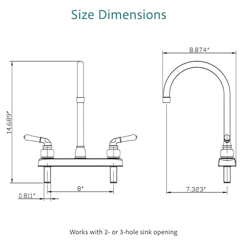 DURA FAUCET DFPK330HC J-SPOUTBSN